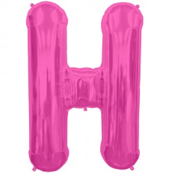 Magenta Letter 'H' Balloon – 16″ Foil
