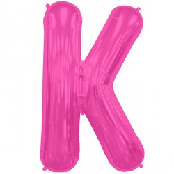Magenta Letter 'K' Balloon - 16" Foil