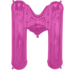 Magenta Letter 'M' Balloon - 16" Foil