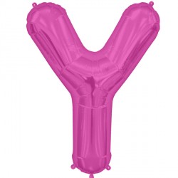 Magenta Letter 'Y' Balloon - 16" Foil