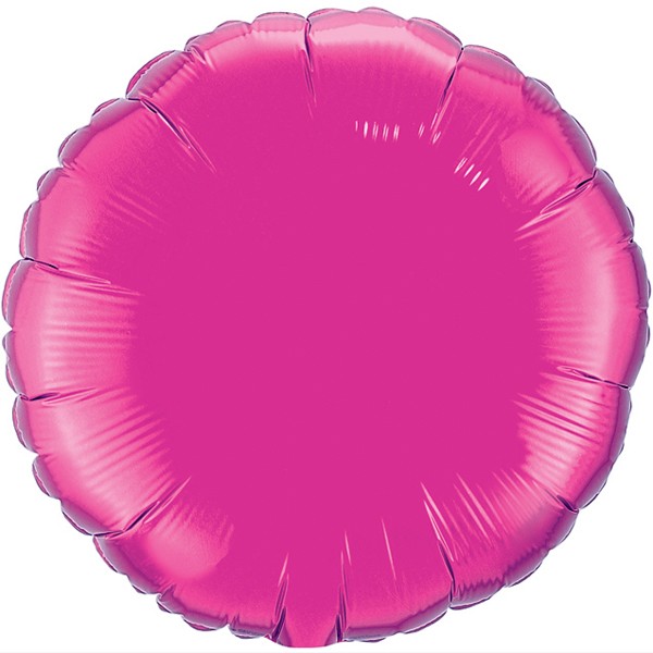 Magenta Round Balloon - 18" Foil UP