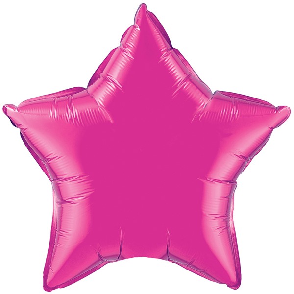 Magenta Star Balloon - 20" Foil