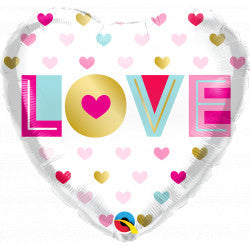 Metallic Love Hearts Balloons - 18" Foil