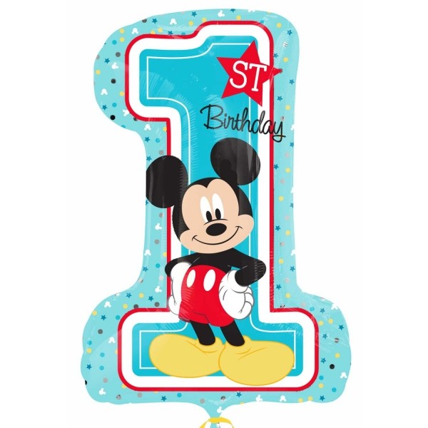Mickey Mouse 1st Birthday Supershape Balloon - Foil