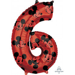Mickey Mouse Forever Number 6 Balloon - 26" Foil
