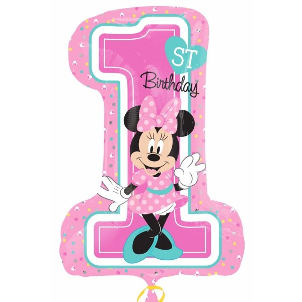 Minnie Mouse 1st Birthday Supershape Balloon - Foil