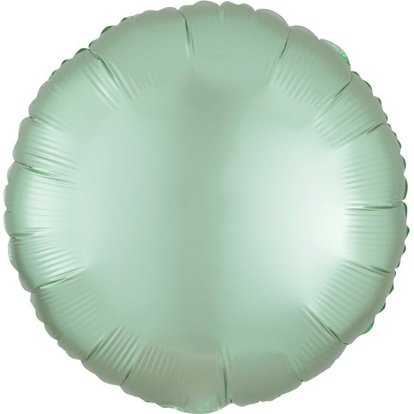 Mint Green Satin Luxe Round Balloon - 18" Foil
