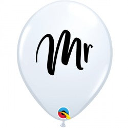 White Mr. Balloon - 11" Latex (25ct)