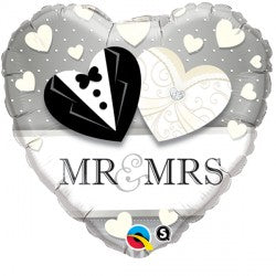 Mr & Mrs Wedding Balloon - 18" Foil