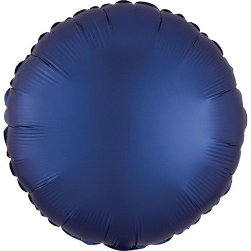 Navy Satin Luxe Round Balloon - 18" Foil