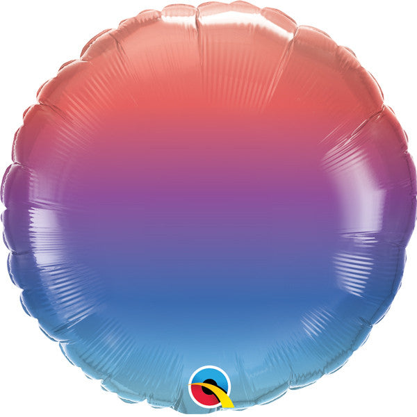 Winter Ombre Round Standard UnPackaged -18" foil