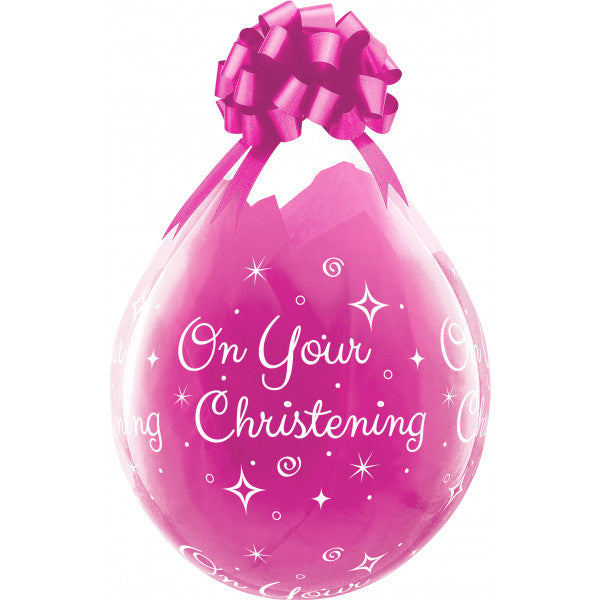 On Your Christening Diamond Clear Balloons – 18" Latex (25ct)