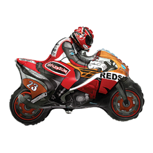 Red/Orange Motor Racing Mini Air-Filled Foil – 14"