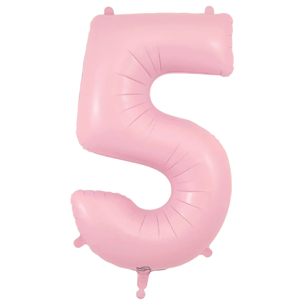 Matt Pink Number 5 Balloon - 34" Foil