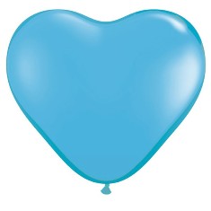 Pale Blue Heart Standard Balloon - 6" Latex (100ct)