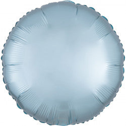 Pastel Blue Satin Luxe Round Balloon - 18" Foil
