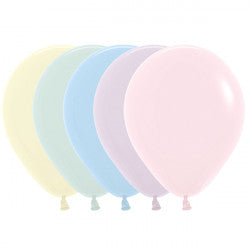 Fashion Pastel Matte Assortment Balloons - 5" Latex (100ct)