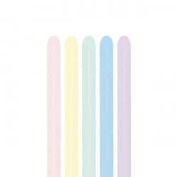 Pastel Matte Assorted Modelling Balloons - 260 Latex (100ct)