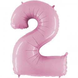 Pastel Pink Number 2 Balloon - 26" Foil