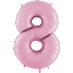 Pastel Pink Number 8 Balloon - 26" Foil
