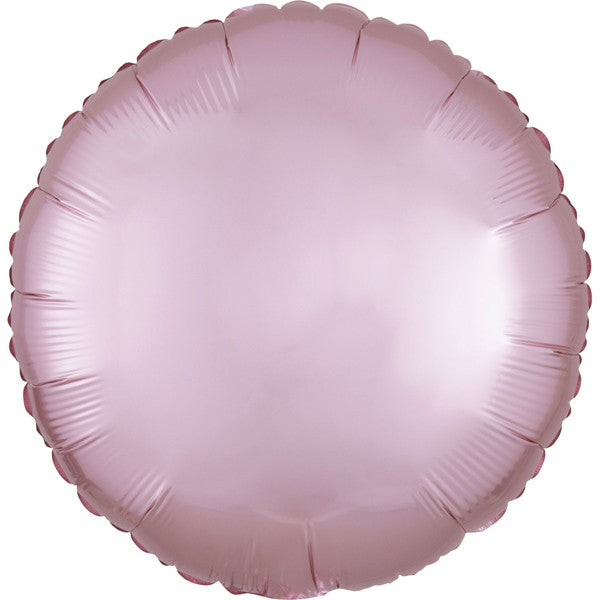 Pastel Pink Satin Luxe Round Balloon - 18" Foil