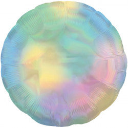 Pastel Rainbow Iridescent Round Balloon - 18" Foil UP
