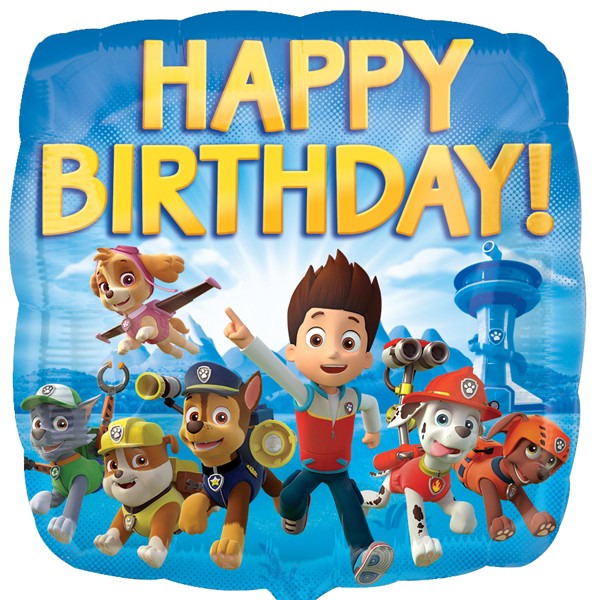 Paw Patrol Happy Birthday Balloon - 18" Foil