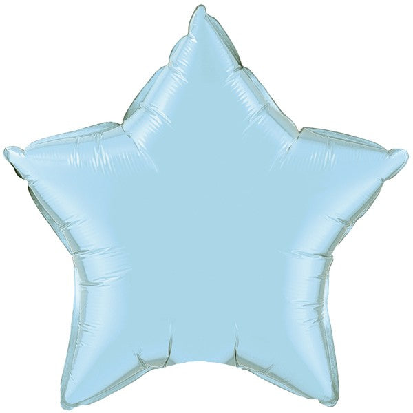 Pearl Light Blue Star Balloon - 20" Foil