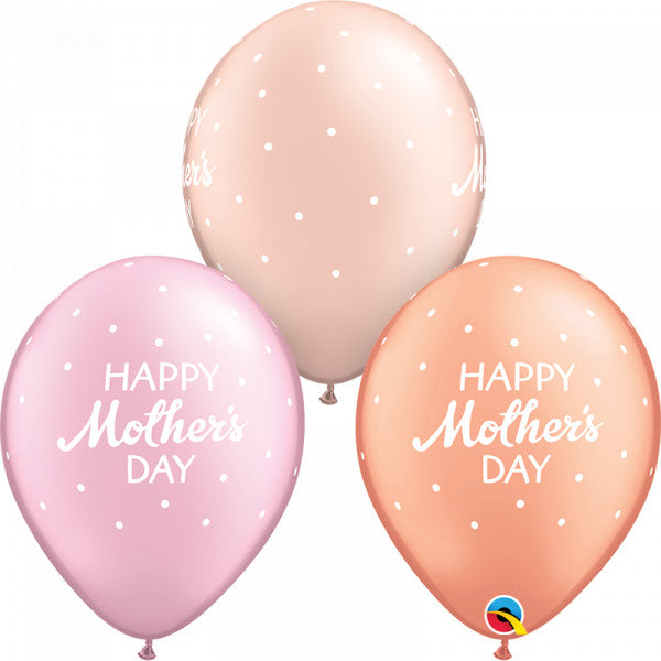 Petite Polka Dots Mother's Day - 11" Latex (25ct)