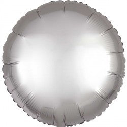 Platinum Satin Luxe Round Balloon - 18" Foil