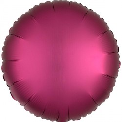 Pomegranate Satin Luxe Round Balloon - 18" Foil