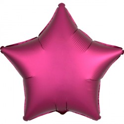 Pomegranate Satin Luxe Star Balloon - 18" Foil