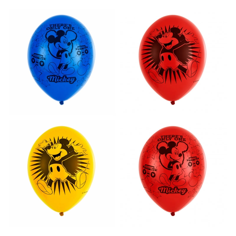 Mickey Mouse 4 Sided Latex Balloon - 11" Latex (6ct)