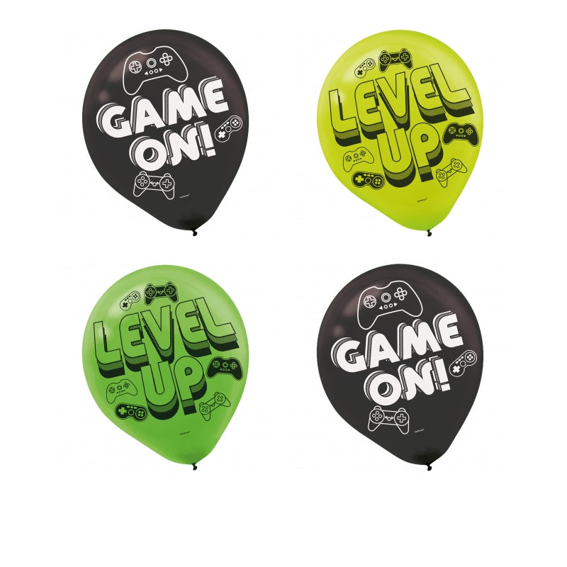 Level Up Latex Balloons 11"/28cm - 6 PKG