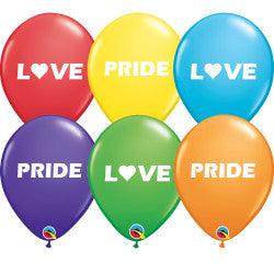 Rainbow Assorted Pride Love Balloons - 11" Latex (25ct)