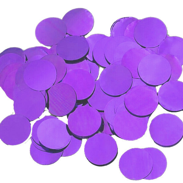 Purple Round Paper Confetti - 25mm 100g
