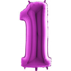 Purple Number 1 Balloon - 40" Foil