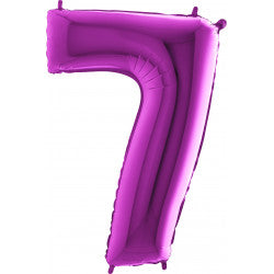 Purple Number 7 Balloon - 40" Foil