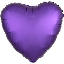 Purple Royale Satin Luxe Heart Balloon - 18" Foil