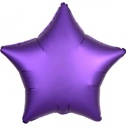 Purple Royale Satin Luxe Star Balloon - 18" Foil