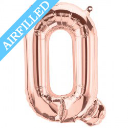 Rose Gold Letter 'Q' Balloon - 16" Foil
