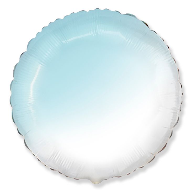 Pastel Gradient Blue Round Balloons -18" Foil