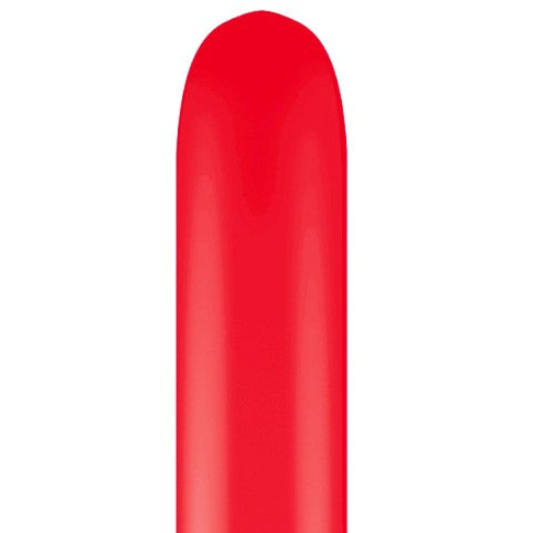 Standard Red Modelling Balloons - 260Q Latex (100ct)