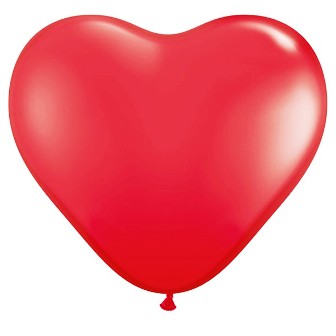 Standard Red Heart Balloons - 11" Latex (100ct)
