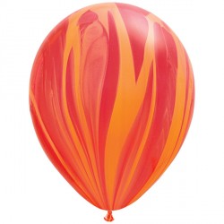 Red Orange Rainbow Superagate Balloons - 11″ Latex (25ct)