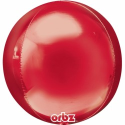 Red Orbz Balloons unpackaged - (15" x 16") (3ct)