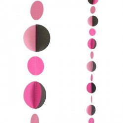 Pink & Black Circles Balloon Tails - (1.2m)