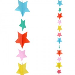 Multi Colour Stars Balloon Tails - (1.2m)