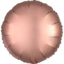 Rose Copper Satin Luxe Round Balloon - 18" Foil