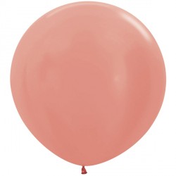 Metallic Solid 568 Rose Gold Balloons - 24" Latex (3ct)